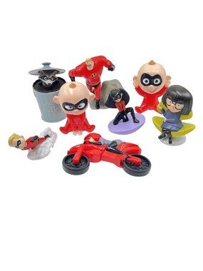 Disney Pixar Incredibles 2 McDonalds 2018 Happy Meal Toys Lot of 8